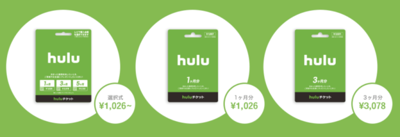 Huluチケット_カードタイプ